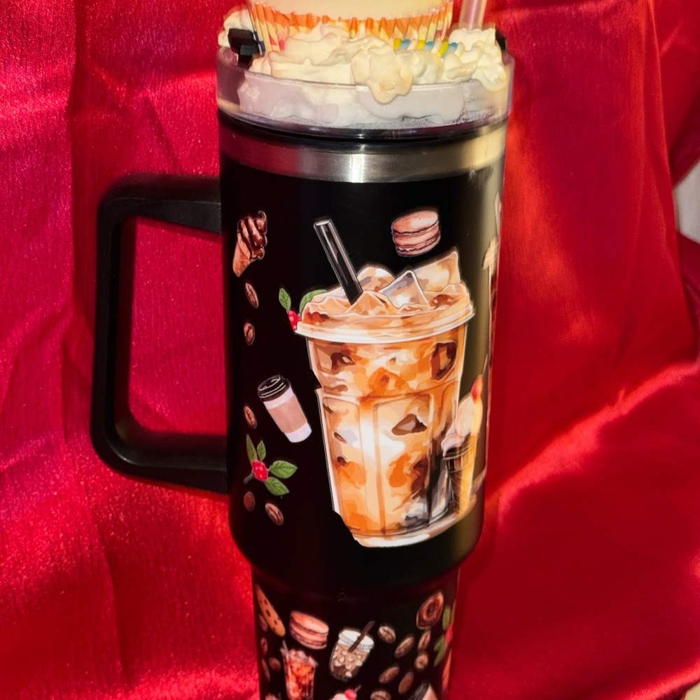Black Coffee-Themed Travel Mug